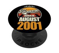Großartig seit August 2001 25th Birthday Saying 25 Years PopSockets Adhesive PopGrip