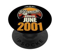 Großartig seit June 2001 25th Birthday Saying 25 Years PopSockets Adhesive PopGrip