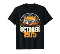 Großartig SEIT October 1975 51st Birthday Saying 51 Years Value Graphic T-Shirt, Men, Black, XL