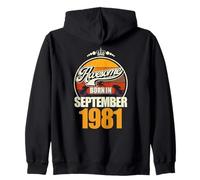 Großartig seit September 1981 45th Birthday Saying 45 Years Zip Hoodie