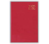 GROSSē A4/A5 Diary - Day/Week View Hardback, 2025 Academic & Motivational Organizer, School & Office Appointment (Red A4)