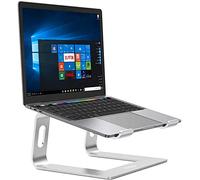GROSSē Laptop Riser Ergonomic Laptop Stand, Desktop Ventilated PC Riser, Laptop Holder for HP, Dell, Lenovo, Samsung, Acer, HUAWEI MateBook and More (10-15.6in) (Silver)