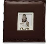 GROSSē Photo Album Slip In Case Memo Photograph For 200 x 4 x 6 Inch / 10x15 cm Picture - Leather cover (Brown-Leather Photo Album)