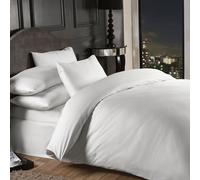 Emma Barclay Grosvenor - 1000 Thread Count Pin Stripe Fitted Sheet in White - Double Bed