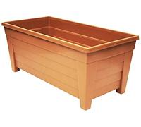 Grosvenor 2 x Large 55cm Long Garden Planter Plant Pot Plastic Trough Raised Planter