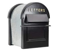 Grosvenor Cast Aluminium Built in Wall Telescopic and Adjustable Post and Parcel Box - Black Finish with Gold Text