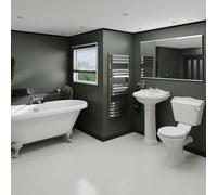 Grosvenor Freestanding Bath Traditional Bathroom Suite | White | Ceramic | 1695mm