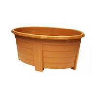 Grosvenor Oval Plastic Planter Terracotta (55Cm)