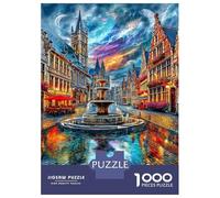 Grote Markt Jigsaw Puzzles for Adults Kids.1000 Pieces Puzzle,Whimsical Challenge Toy for Adults& Kids Age 14 Years Up 70x50cm/1000pcs