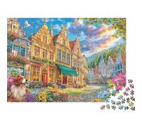Grote Markt Puzzle 1000 Piece, Jigsaw Puzzle Challenge Eco-friendly Paper Puzzle for Adults & for Age 14 And Up 52x38cm/1000pcs