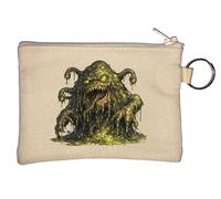 Grotesque Slime Monster with Eyes Key Chain Coin Purse Beige