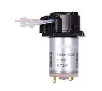 GROTHEN DC 12V Dosing Pump Peristaltic Pump Mini Water Liquid Pump Self-Priming Aquarium Lab Analysis Dosing Additives Flat Panel Style (1mmX3mm)
