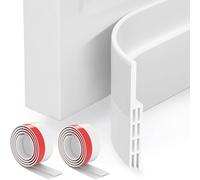GroTheory 2 Pack 39" L Door Draft Stopper, Under Door Seal, Door Sweep, Dust & Noise Insulation, Weather Stripping, Draft Guard, White