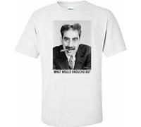 Groucho Marx WWD Marx Brothers Comedy Movie White T-Shirt Vintage Men Gift Tee Size L