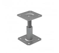 Ground Adjustable fence post base supports bracket for mounting fix to the foundation (4, 130mm X 100mm (5" X 4"))