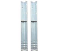 Ground Anchor L Shape Galvanised Steel 5 x 5 x 50 cm for Attaching Play Tower 2 Pieces with Screws and Washers for Garden Patio Fence Post Support Foundation