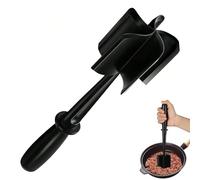 Ground Beef Chopper & Meat Masher - Heat-Resistant Nylon Cooking Utensil for Breaking Mince, Mixing Sauces, and Preparing Taco Fillings, Dishwasher-Safe, Black