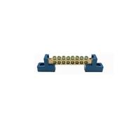 Ground Bus Bar Terminal Block 1pc Copper Screw Terminal Block Bar Wiring Row Zero Ground Brass Strip Protection Flame Retardant Distribution Box Connection(Blue-8pin Zero)