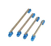 Ground Bus Bar Terminal Block 1pcs 6 * 9 4/6/8/10/12 Hole Blue Base Zero Ground Row Copper Bar Connection Terminal Wiring of Distribution Box(10P)