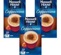 Ground Coffee Bundle with Maxwell House Cappuccino (8 Sachets) 93.6g - 3 Pack | Suitable For Vegetarians.