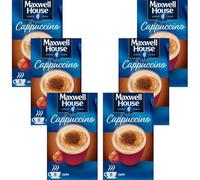 Ground Coffee Bundle with Maxwell House Cappuccino (8 Sachets) 93.6g - 6 Pack | Suitable For Vegetarians.