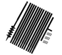 Ground Drill with Handle 100 mm with Extension Tube 13 m Steel