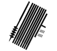 Ground Drill with Handle 100 mm with Extension Tube 9 m Steel