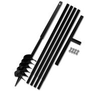 Ground Drill with Handle 120 mm with Extension Tube 5 m Steel