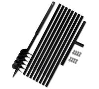 Ground Drill with Handle 120 mm with Extension Tube 9 m Steel