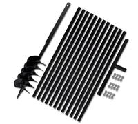 Ground Drill with Handle 150 mm with Extension Tube 13 m Steel