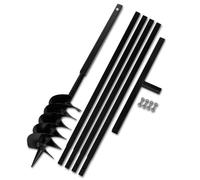 Ground Drill with Handle 150 mm with Extension Tube 5 m Steel