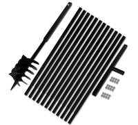 Ground Drill with Handle 180 mm with Extension Tube 13 m Steel