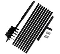 Ground Drill with Handle 180 mm with Extension Tube 9 m Steel