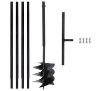 Ground Drill with Handle 250 mm Extension Tube 4 m Steel Tool vidaXL