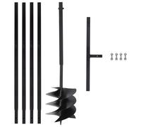 Ground Drill with Handle 250 mm Extension Tube 4 m Steel Tool vidaXL