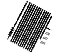 Ground Drill with Handle 80 mm with Extension Tube 13 m Steel