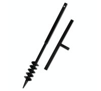 Ground Drill with Handle Steel Black Augers Garden Drill Multi Sizes vidaXL