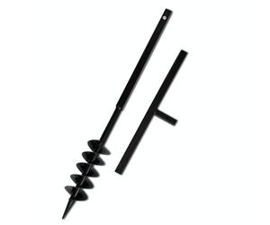 Ground Drill with Handle Steel Black Augers Garden Drill Multi Sizes vidaXL