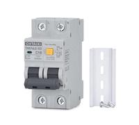 Ground Fault Circuit Breaker 16A 120V AC DIN Rail Mount Thermal-Magnetic Trip Earth-Leakage Protec 1PN RCBO C16(16 Amp)