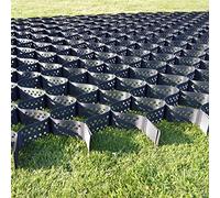Ground Geo Grid for Erosion Control - 2" Tall Gravel Stabilizer for Driveways & Retaining Walls Permeable Granite Available in 6.5ft to 20ft Widths