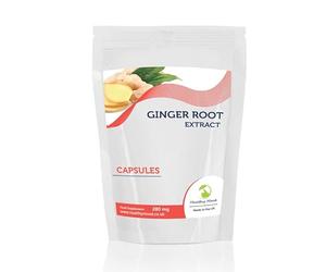 Ground Ginger Root 280mg 180 Capsules - Pure Zingiber Officinale Supplement for Digestive Health & Inflammation Support