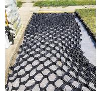 Ground Grid - 2 Inch Erosion Control for Retaining Walls Driveways & Slopes - Flexible 6.5ft to 20ft Widths for Sidewalks & Riverbank Stabilization (1x5m)