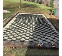 Ground Grid for Steep Hillside Landscaping Project, Permeable Honeycomb HDPE Gravel Grid, Small Stones Stabilizer Grid(1x10m/3.2x32.8ft)-1