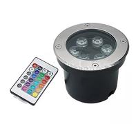 Ground LED Landscape Lights - With Remote Control Spotlights, RGB Color Changing Floor Light, IP67 Waterproof Adjustable Brightness Led Recessed Floor Spotlight, for Gardens, Gazebos, Terraces (Color