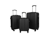 Ground Level 3 Piece Delta Luggage Set (Black)