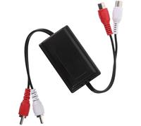 Ground Loop Buzz Noise Filter for Car Stereo Audio Black | Plastic Alloy Build, Electronic Components, Protects Equipment and Helps Extend Lifespan