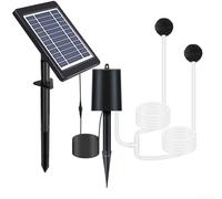 Ground-Mounted Solar Aerator Pump 6V 5W for Ponds and Aquariums, Adjustable Solar Panel for Optimal Sunlight, Quiet Operation for Outdoor and Indoor Fish Tanks