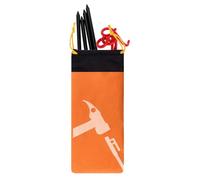 Ground Nail Storage Bag 600D Oxford Zippered Water-Resistant Organizer | Ground Spike Storage Bag Camping Hiking Backpacking Outdoor Adventure Travel Trekking Picnic Beach Accessories Kit Orange