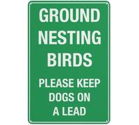 Ground Nesting Birds Please Keep Dogs On A Lead Sign for Business Rust Free Aluminum Uv Printed,4 Pre-Drilled Holes.DurableWeatherproof 12x8 Inch