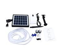 Ground Plug Type Solar Oxygen Pump, Solar Powered Oxygenator for Ponds Aquariums, Weather Solar Aerator with 2200mAh Battery, Solar Air Pump for Fish Transportation Outdo